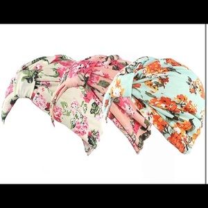 Floral Print Cotton Turban Sleep Cap Turban wrap